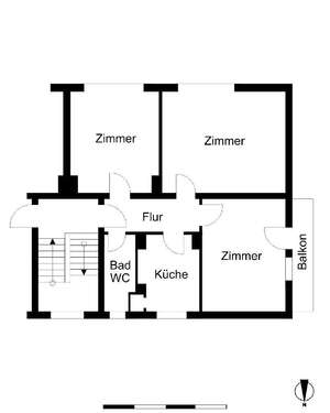 Foto - Wohnung zum Mieten in Bremerhaven 399,00 € 62.73 m²