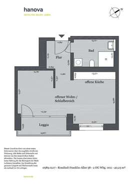 Foto - Wohnung zum Mieten in Hannover 483,00 € 40.25 m²