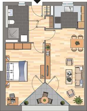 Foto - Wohnung zum Mieten in Bocholt 289,24 € 57.3 m²