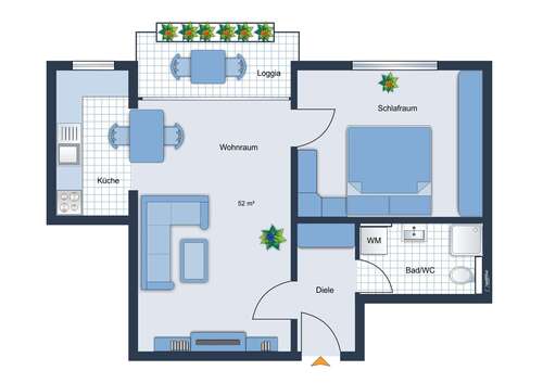 Foto - Wohnung zum Kaufen in Herzogenrath Straß 155.000,00 € 52 m²