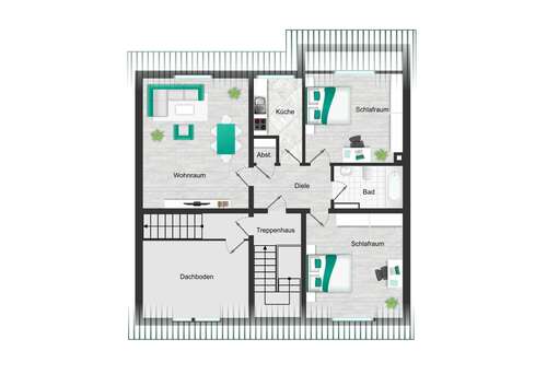 Foto - Wohnung zum Mieten in Essen 630,00 € 74 m²