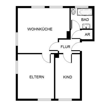Foto - Wohnung zum Mieten in Gelsenkirchen 339,00 € 50.11 m²