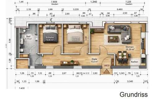 Foto - Wohnung zum Mieten in Ahnatal-Weimar 800,00 € 67 m²