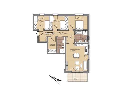 Foto - Wohnung zum Kaufen in Gensingen 462.000,00 € 107.8 m²