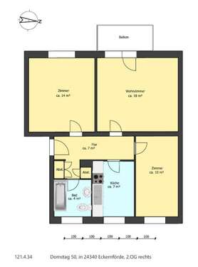 Foto - Wohnung zum Mieten in Eckernförde 799,13 € 63.93 m²