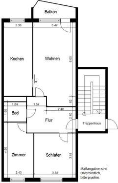 Foto - Wohnung zum Mieten in Nordhausen 496,00 € 71.91 m²