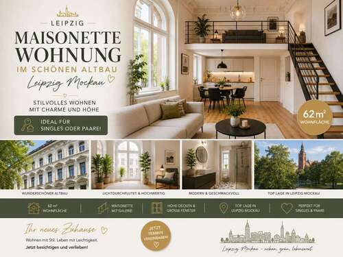Foto - Wohnung zum Kaufen in Leipzig 199.900,00 € 62 m²