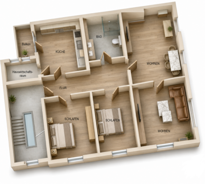 Foto - Wohnung zum Mieten in Achern 1.200,00 € 132 m²