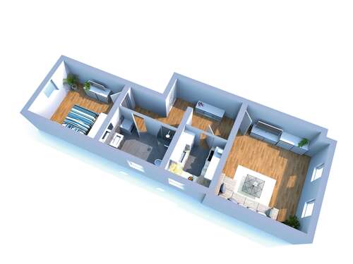 Foto - Wohnung zum Mieten in Dresden 525,00 € 58.38 m²