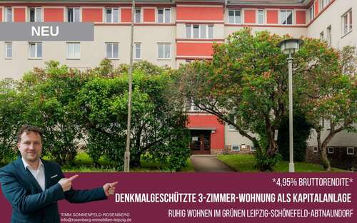 Foto - Wohnung zum Kaufen in Leipzig Schönefeld-Abtnaundorf 119.900,00 € 67.14 m²