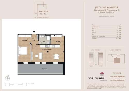 Foto - Wohnung zum Mieten in Wolfsburg 1.157,00 € 78.55 m²