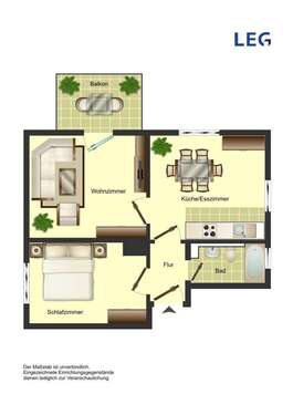 Foto - Wohnung zum Mieten in Herford 469,00 € 46.66 m²