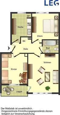 Foto - Wohnung zum Mieten in Solingen 669,00 € 69.13 m²