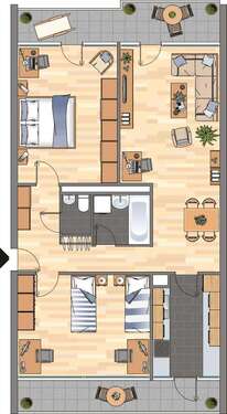 Foto - Wohnung zum Mieten in Oberhausen 423,20 € 84.81 m²
