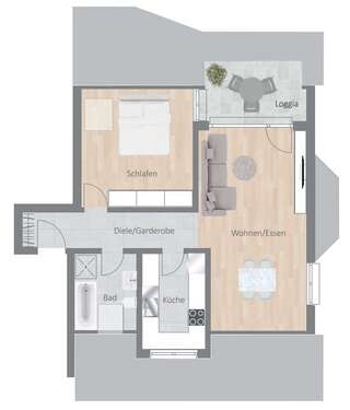 Foto - Wohnung zum Mieten in Pleidelsheim 850,00 € 60.26 m²