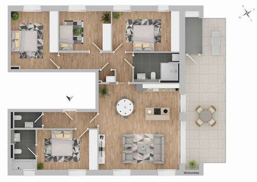 Foto - Wohnung zum Mieten in Dormagen 1.598,00 € 130.84 m²