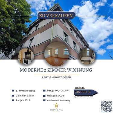 Foto - Wohnung zum Kaufen in Leipzig Dölitz-Dösen 235.000,00 € 67 m²