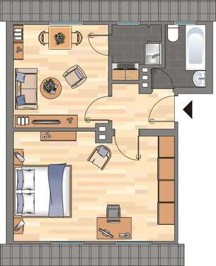 Foto - Wohnung zum Mieten in Wilhelmshaven 339,00 € 40.15 m²