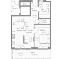 Wohnung zum Kaufen in Frankfurt Am Main 379.000,00 € 57.75 m²