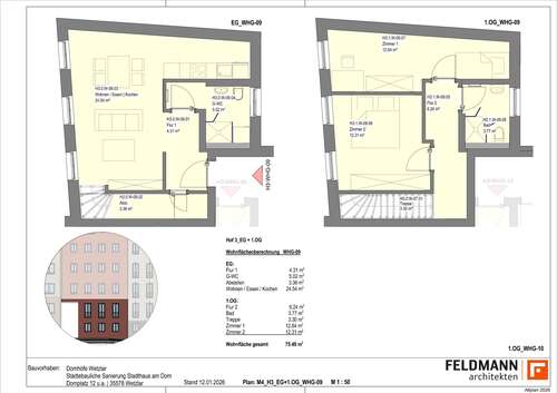 Foto - Wohnung zum Mieten in Wetzlar 1.040,00 € 75.59 m²