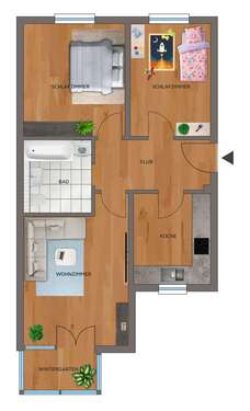 Foto - Wohnung zum Mieten in Gera 450,00 € 65.41 m²
