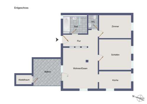 Foto - Wohnung zum Kaufen in Waiblingen 425.000,00 € 73.79 m²