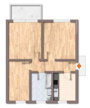 Foto - Wohnung zum Mieten in Zühlsdorf 855,00 € 57 m²