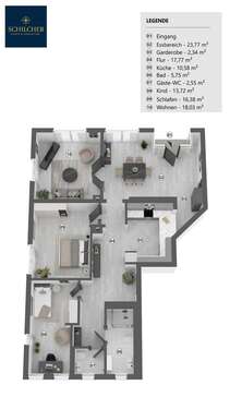 Foto - Wohnung zum Kaufen in Peißenberg 360.000,00 € 110.89 m²