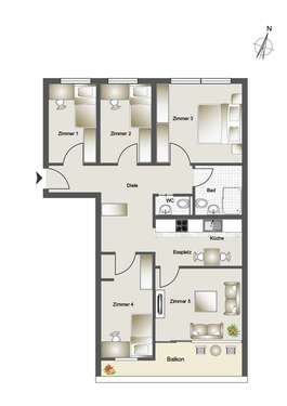 Foto - Wohnen auf Zeit in München 825,00 €