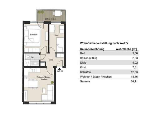 Foto - Wohnung zum Kaufen in Köln 319.000,00 € 50.21 m²