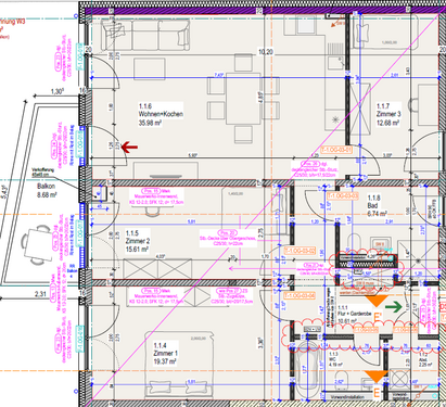Foto - Wohnung zum Mieten in Lahnau 1.290,00 € 111.77 m²