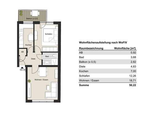 Foto - Wohnung zum Kaufen in Köln 319.000,00 € 50.22 m²