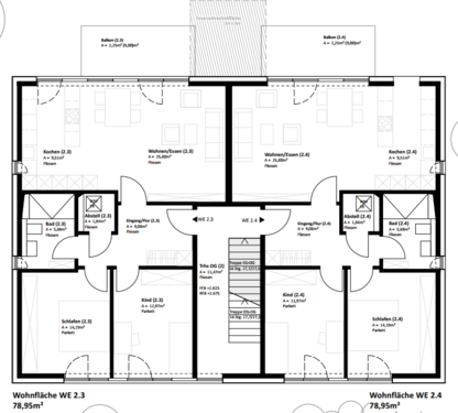 Foto - Wohnung zum Mieten in Neckarsulm 1.077,67 € 78.95 m²