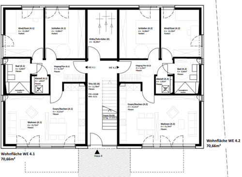Foto - Wohnung zum Mieten in Neckarsulm-Obereisesheim 964,51 € 70.66 m²
