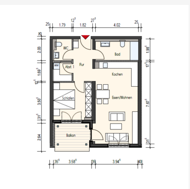 Foto - Wohnung zum Mieten in Kaiserslautern 1.055,00 € 71.5 m²