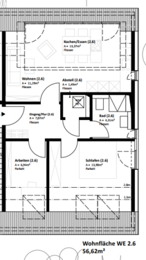 Foto - Wohnung zum Mieten in Neckarsulm-Obereisesheim 772,86 € 56.62 m²