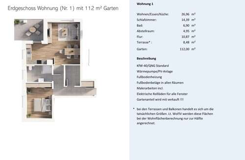 Foto - Wohnung zum Kaufen in Wurster Nordseeküste 243.000,00 € 74 m²