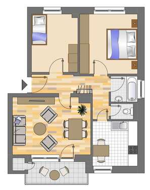 Foto - Wohnung zum Mieten in Siegen 299,00 € 68 m²