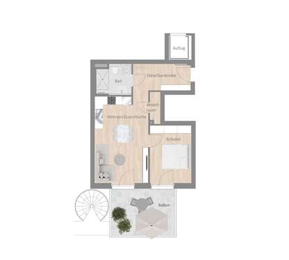 Foto - Wohnung zum Mieten in Besigheim 1.140,00 € 59.84 m²