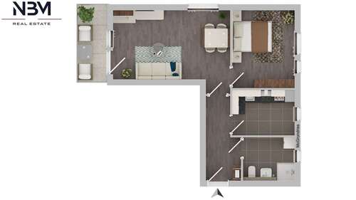 Foto - Wohnung zum Mieten in Oranienburg 1.054,50 € 57 m²