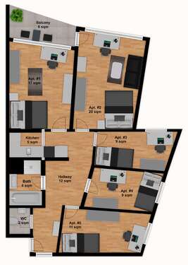 Foto - WG-Zimmer in München 1.085,00 € 23 m²
