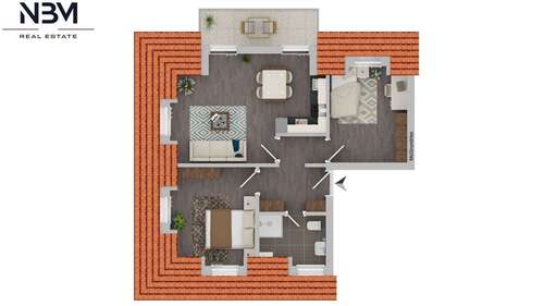 Foto - Wohnung zum Mieten in Oranienburg 1.216,00 € 64 m²