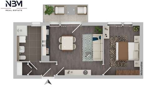 Foto - Wohnung zum Mieten in Oranienburg 969,00 € 51 m²
