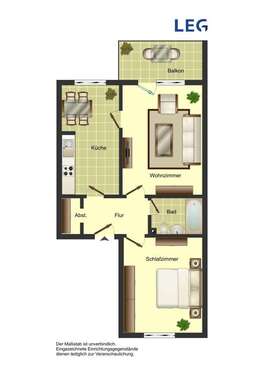 Foto - Wohnung zum Mieten in Bergkamen 429,00 € 54.4 m²