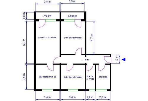 Foto - Wohnung zum Mieten in Magdeburg 464,35 € 82.92 m²