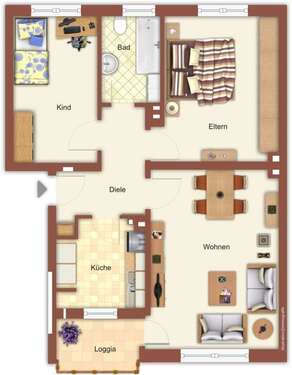 Foto - Wohnung zum Mieten in Mönchengladbach 639,00 € 62 m²