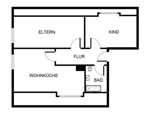 Foto - Wohnung zum Mieten in Bergkamen 379,00 € 48 m²