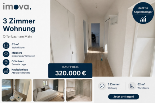 Foto - Wohnung zum Kaufen in Offenbach am Main 320.000,00 € 62 m²