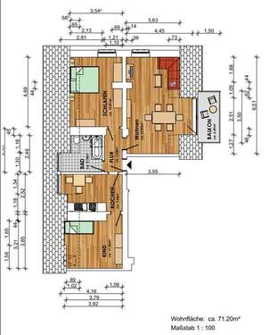 Foto - Wohnung zum Mieten in Güstrow 550,00 € 72 m²
