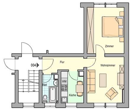 Foto - Wohnung zum Mieten in Nürnberg 355,73 € 41.85 m²